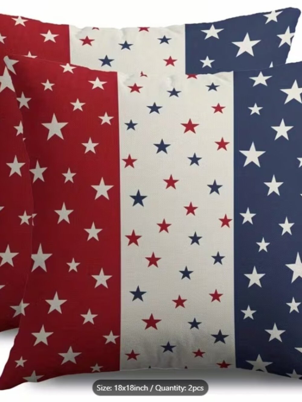 Last One! NEW Set of 2 Patriotic Pillow Covers 18 x 18